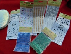 CRAFTER’S SQUARE ~ GEMSTONE & JEWEL BORDER STICKERS ~ 8 SHEETS & CASE ~ NEW