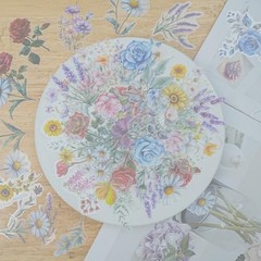100 Pcs Natural Flower Stickers for Scrapbooking Junk Journal Mix Flowers
