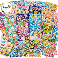 36 Sheets Stickers for Kids, 800+ Stickers for Scrapbooking Including Animals, F