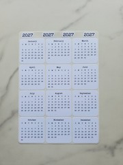 2023, 2024, or 2025 Micro Calendar Stickers for Planners and Journals