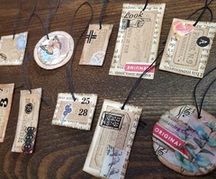 Lot 10 Junk Journal Tags Text Tickets Vintage Ephemera Crafts Cards Scrapbook