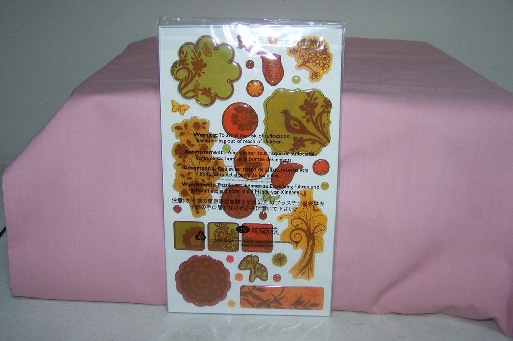 2010 Creative Memories Epoxy Simple Blooms Stickers 1 Sheet NEW in Sealed Pack