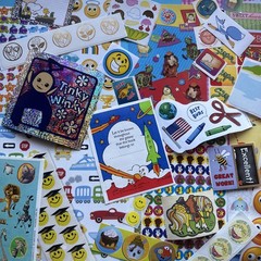 Vintage 80s 90s Y2K Sticker Partials & Singles Various Brands Years As Is Lot C