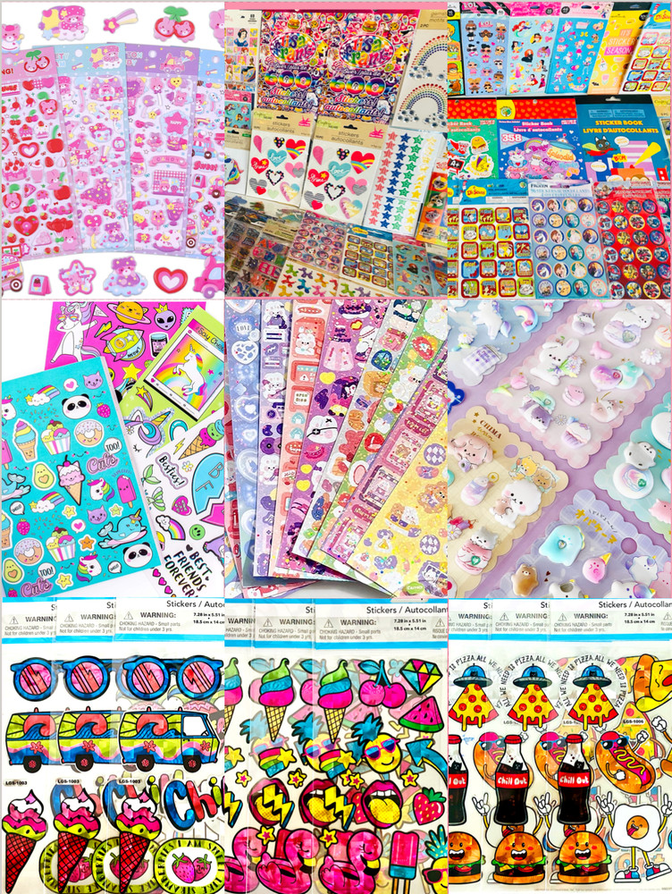 Sticker Collection Party Kit GIRLY STUFF All Themes, JoJo, Hallmark Kids 999+