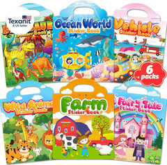Reusable Sticker Book for Toddlers, Stickers for Kids, Toddler Craft Activities,