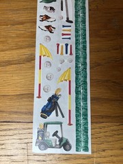CREATIVE MEMORIES GREAT LENGTH Sticker SHEET GOLF CART GOLFING CLUBS TEES BALLS