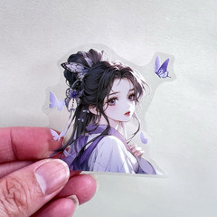 Chinese Fantasy Stickers Purple Junk Journal Collage Scrapbooking