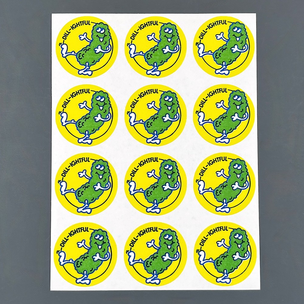Vintage TREND Stinky Stickers Scratch & Sniff DILL PICKLE Matte Sheet – No TM