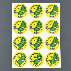 Vintage TREND Stinky Stickers Scratch & Sniff DILL PICKLE Matte Sheet – No TM