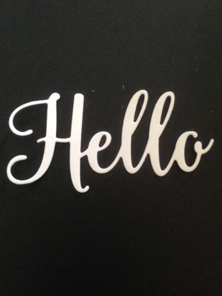 «Hello» word die cut embellishments Choose Color 8 pcs 1-1/4”x2-1/4”