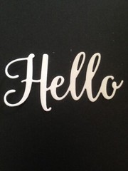 «Hello» word die cut embellishments Choose Color 8 pcs 1-1/4”x2-1/4”