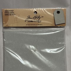 Tim Holtz Grunge Paper 6 Sheets 6×12 Inch Flecked Light Gray Ink Sew Create