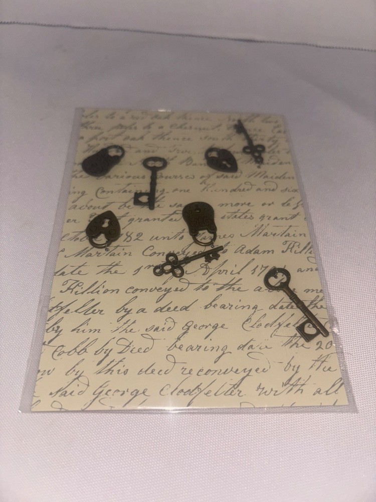 Michaels- Metal Icons Scrapbook Lock & Key Love Crafting Journal Embellishments