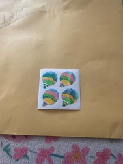 Vintage 1980s Great Seven Pearly Hot Air Balloon Stickers