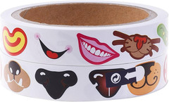 600 Pcs Colorful Nose Stickers Labels & 600 Pcs Colorful Mouth Stickers Labels –