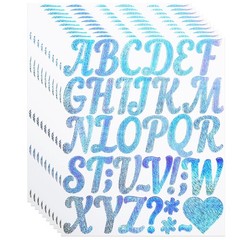 10 Sheets Letter Stickers, 2 Inch Self-Adhesive Cursive Vinyl Alphabet Number