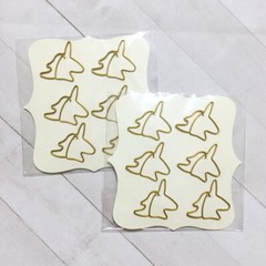 CraftSmart Unicorn Paper Clips 12 Gold Designer Fashion Planner Accessory