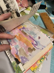 Unique Handmade Scrap Paper Art Journal Mixed Media Embellishments