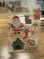 Christmas Paper Crafts Christmas Stickers, 3D Lighted Embellishment & Santa Hats