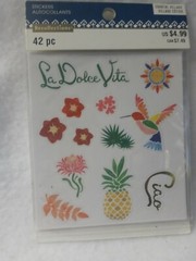 Scrapbooking Stickers — 42 Pieces Coastal Village Ciao La Dolce Vita