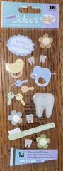 RARE Jolees Baby’s 1st Teeth Tooth Paste Brush Toys Keys Toddler Infant Stickers
