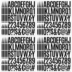 Waterproof Letter Stickers 2 Inch, 1000 Pcs Vinyl Labels, Address Signs, Black
