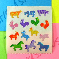 Vintage Sandylion Cows Chickens Goats & Horses Farm Animals Sticker Mod