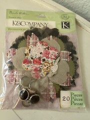 K & Company Brenda Walton Flora & Fauna Petal Fabric Art Pack – 20 Piece Pkg NEW