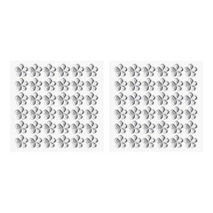 2 Sheet/72Pcs Flower Self-Adhesive Rhinestone Sticker White