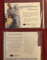 Creative Memories WRITE AGAIN CORRECTION PAPER – WHITE or NATURAL 2 sheets READ