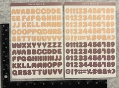 Lot of 6 Sheets Alphabet Letter Number Rainbow Cool Colorful Stickers