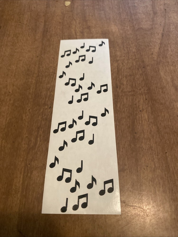 Mrs. Grossman’s Stickers 1 Strip Small Music Notes in Black