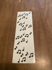 Mrs. Grossman’s Stickers 1 Strip Small Music Notes in Black