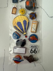 Recollections Signature Various Stickers Luggage Passport Camera Boat Train Maps