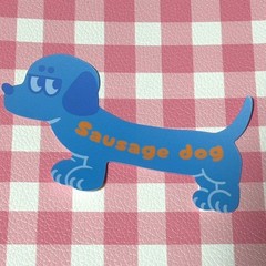 Sausage dog, 1 pcs, sticker, Dachshund, Dog