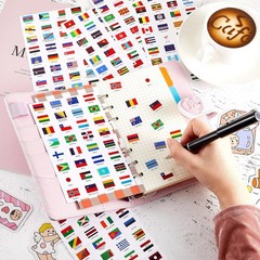384 Pieces World Flag Stickers Assorted Country Flag Stickers Flags of The World