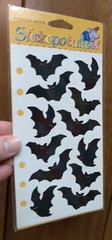 Stickopotamus vintage bat stickers Halloween NOS Made in Taiwan