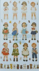 NEW! AFROCAT PAPER DOLL MATE DECO STICKER SET 6 PCS. BOY GIRL DOLL STICKERS USA
