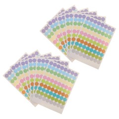 Removable Circle Stickers for Aromatherapy Bottles Small Colored Dot Labels