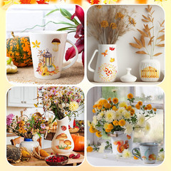16 Sheets Fall Thanksgiving Rub on Transfers for Crafts and Furniture Maple Leaf
