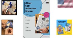 Transparent Sticker Paper for Inkjet Printer – 50 PK