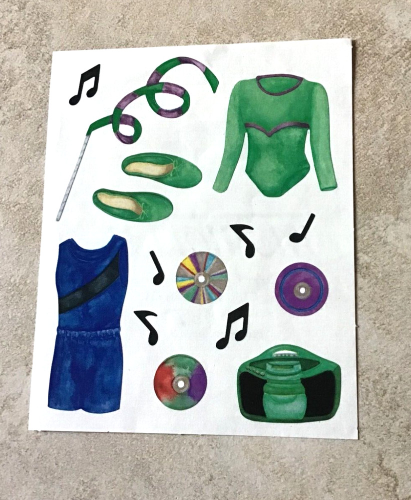 🔥VINTAGE Creative Memories Sticker GYMNASTICS RHYTHMIC FLOOR MUSIC NLA NOS *