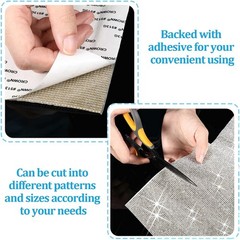 Outus 60750 Pieces Self Adhesive Rhinestone Sheets 59 x 7.87 Inch Bling Glitter