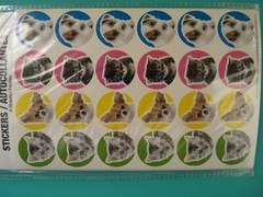 KITTEN & PUPPY STICKERS (2) Sealed Packs (8) Sheets