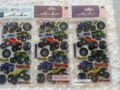 Sticko Classic Stickers EK Success & Grossman Monster Trucks, 4 Sheets & 4 Packs