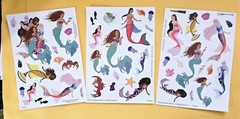 Disney The Little Mermaid Sticker Sheet Lot Of 3