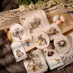 CATaireen Spring Easter Crafts Rub On Transfers Small 2 Sheets, Multicolor