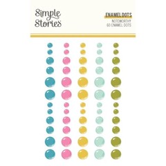 Crafts Enamel Dots SS Sticky Back Noteworthy Pink Blue Green Yellow