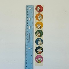 VINTAGE STICKERS The Disney Store Snow White Characters SLEEPY DOC DOPEY BASHFUL