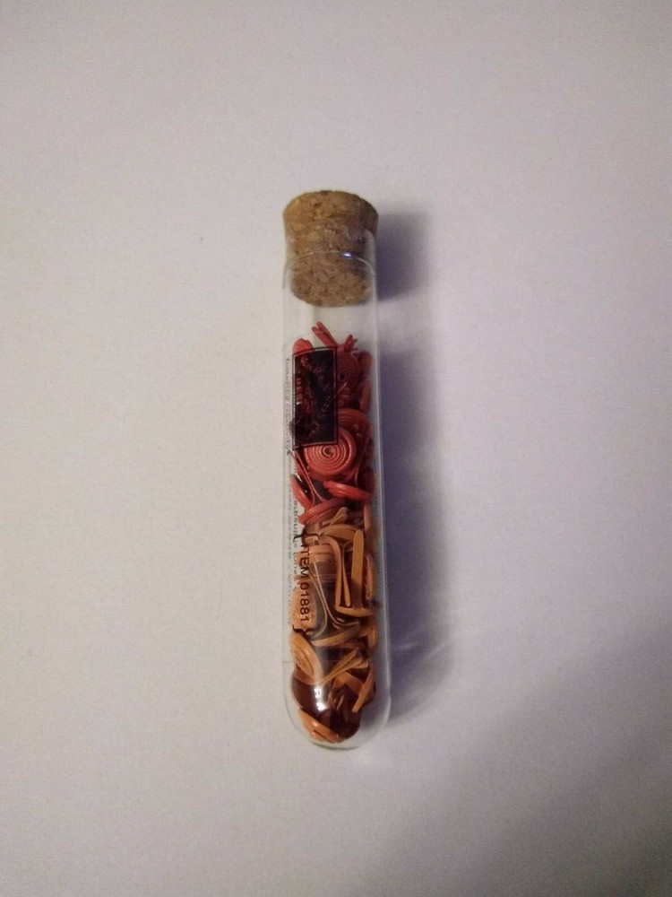 Crafts KF Crazy Coil Brads Apricot Orange 1/4″ Glass Tube Cork Stopper 44 Each